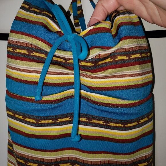 Mainstream Striped Halter Swimdress - Picture 4 of 9